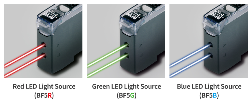 red, green, blue, led light sources available