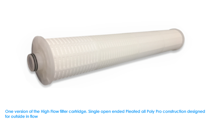 single open ended pleated all poly pro construction