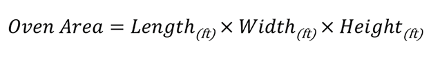 oven area formula
