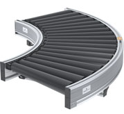 Robotunits Powered Roller Conveyor Curved