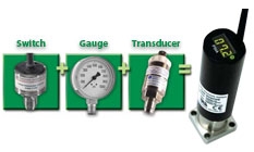 Staset® Series Three-in-One Pressure Device Switch, Gauge and Transducer