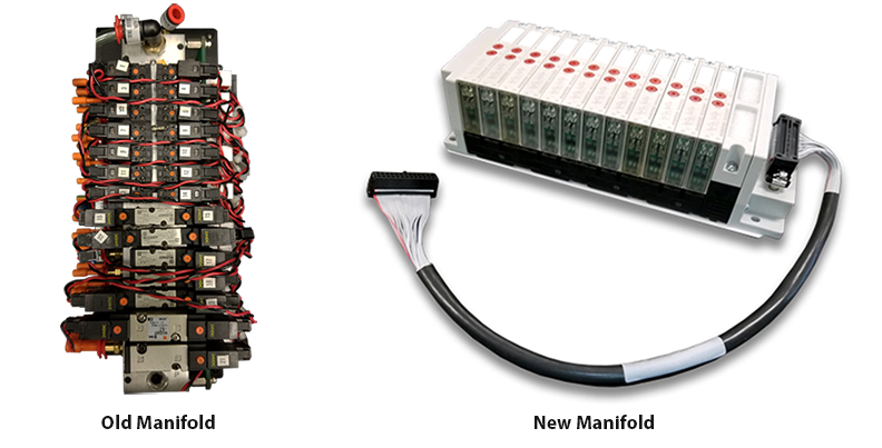 AC-150-2444 Gas Box Manifold vs, Legacy Manifold
